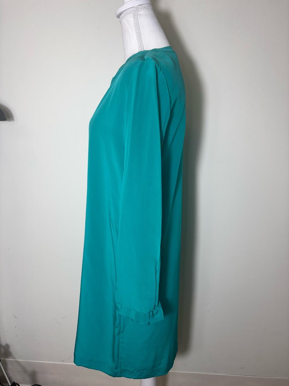 Diane VonFurstenburg Teal Silk Tunic Shift Dress Sz 4